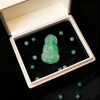 Natural African jadeite Guanyin pendant for men and women necklace pendant material, handcrafted diy jewelry accessory wholesale Specification image